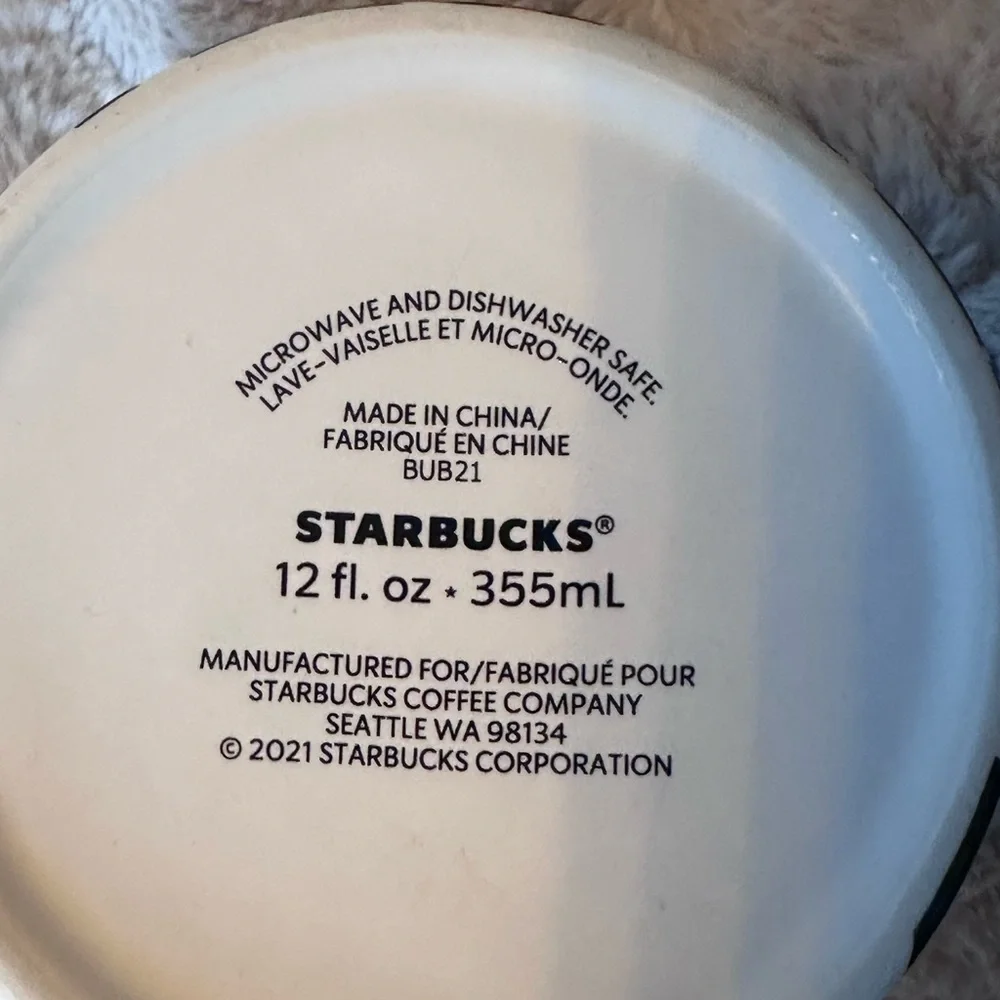 Starbucks Coffee Mug 12 ounce Winter Greenery